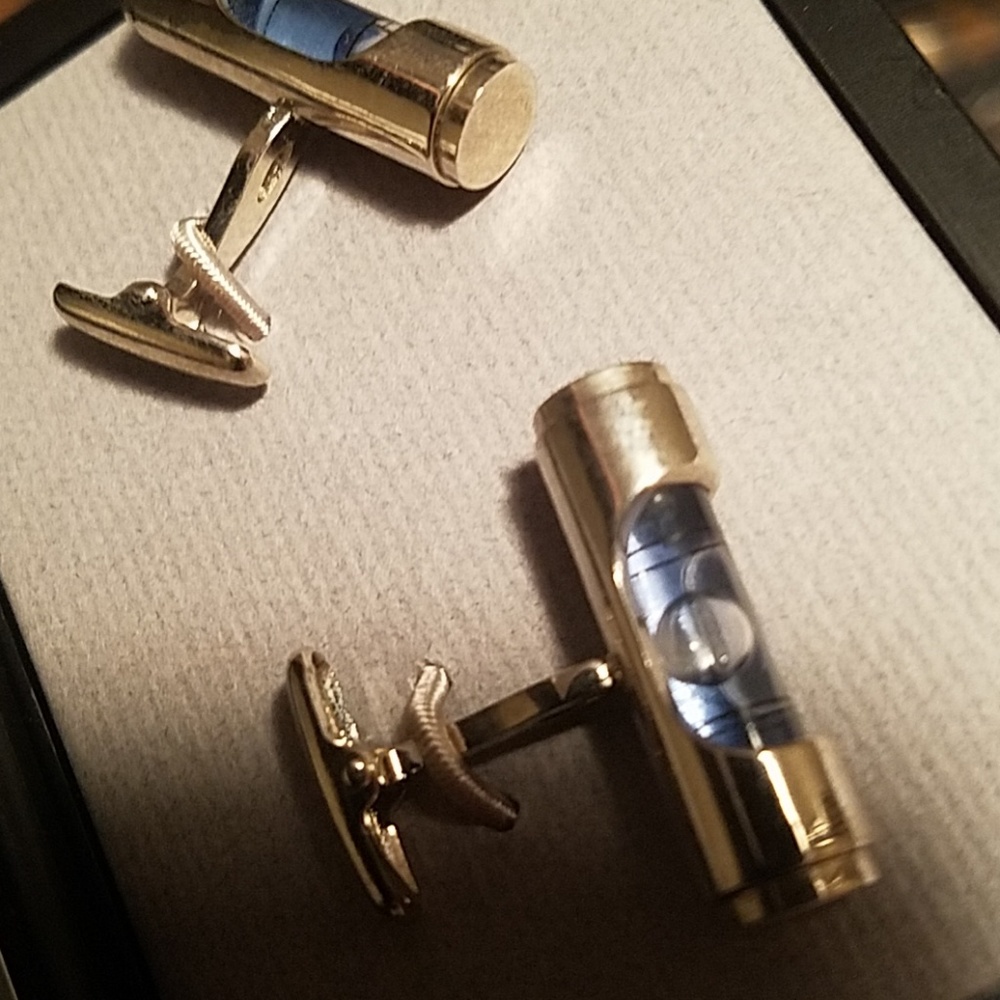 Bubble level cufflinks, Kenneth Cole